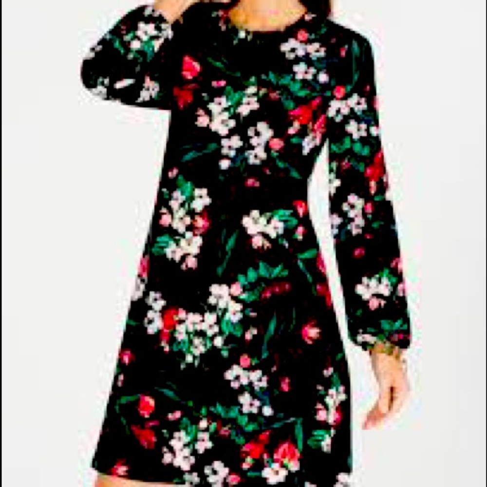 Nine West Womens Floral Printed Dress